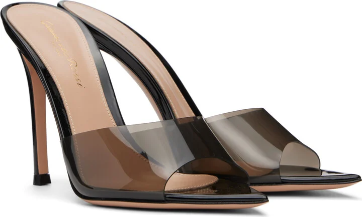 Gianvito Rossi Black Elle Heeled Sandals - Image 4