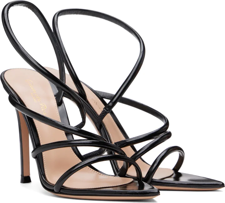 Gianvito Rossi Black Ettie Heeled Sandals - Image 4