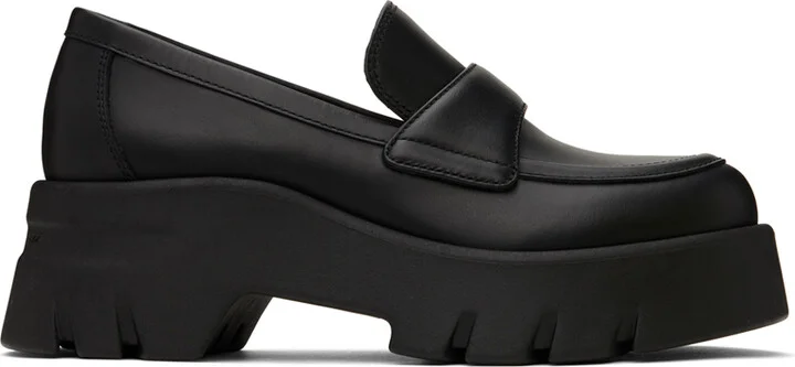 Gianvito Rossi Black Farren Loafers