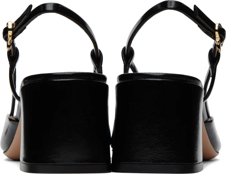 Gianvito Rossi Black Freeda Sling 55 Heels - Image 2