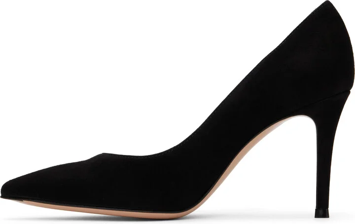 Gianvito Rossi Black Gianvito 85 Heels - Image 3