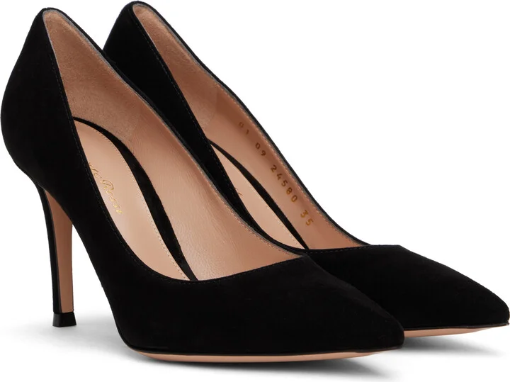 Gianvito Rossi Black Gianvito 85 Heels - Image 4