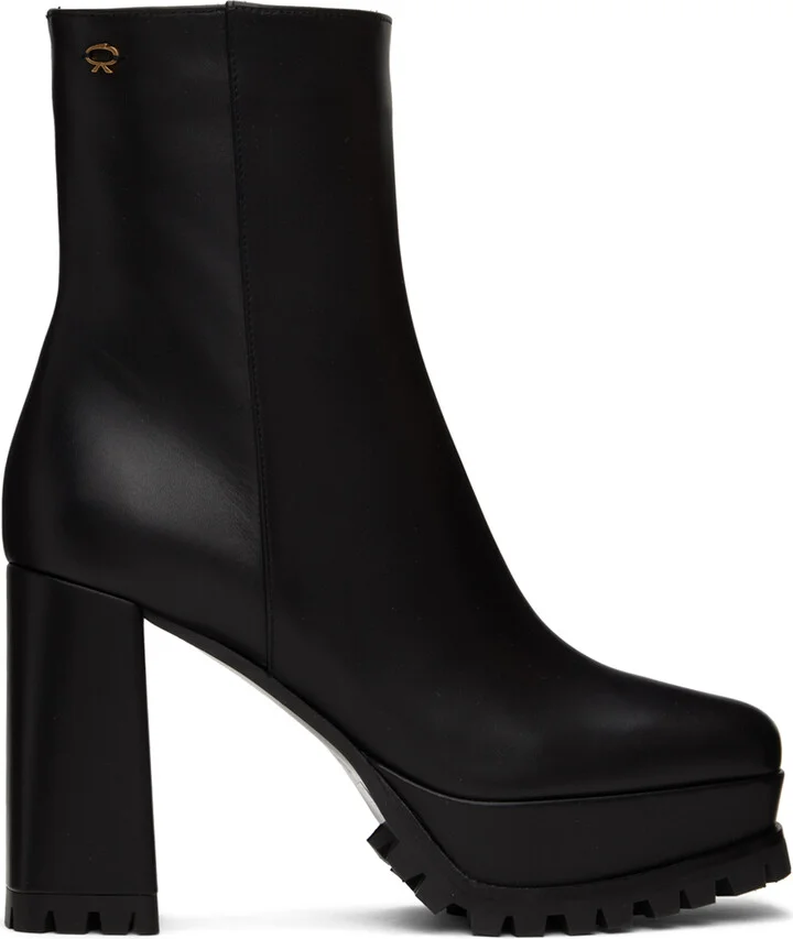 Gianvito Rossi Black Harlem Ankle Boots