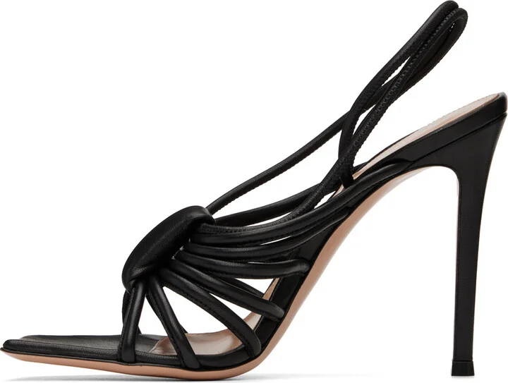 Gianvito Rossi Black Hellen Heeled Sandals - Image 3