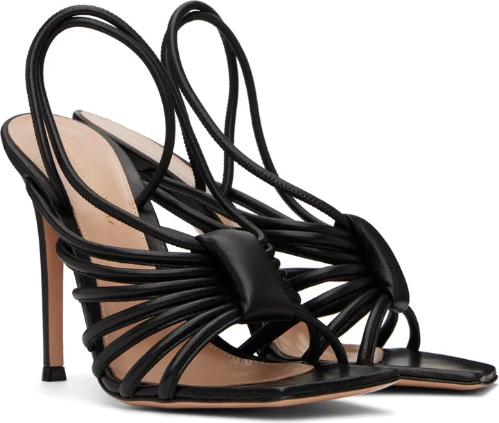 Gianvito Rossi Black Hellen Heeled Sandals - Image 4