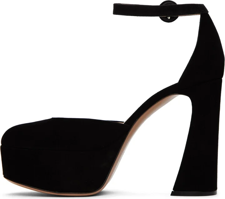 Gianvito Rossi Black Holly D'Orsay Heels - Image 3
