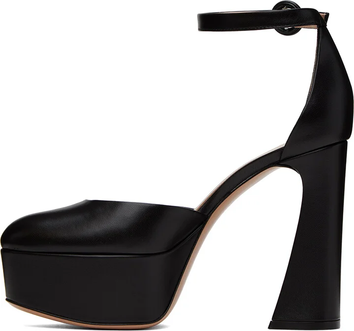 Gianvito Rossi Black Holly D'Orsay Heels - Image 3
