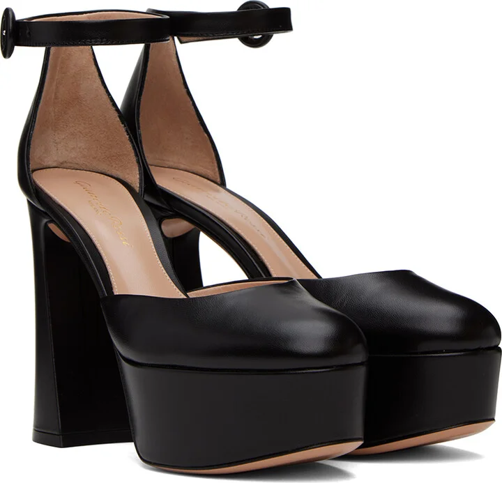 Gianvito Rossi Black Holly D'Orsay Heels - Image 4