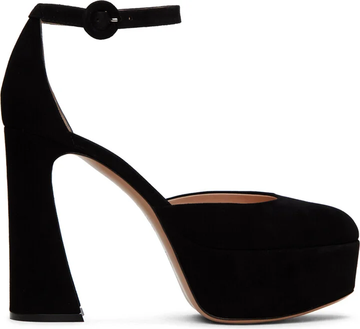 Gianvito Rossi Black Holly D'Orsay Heels