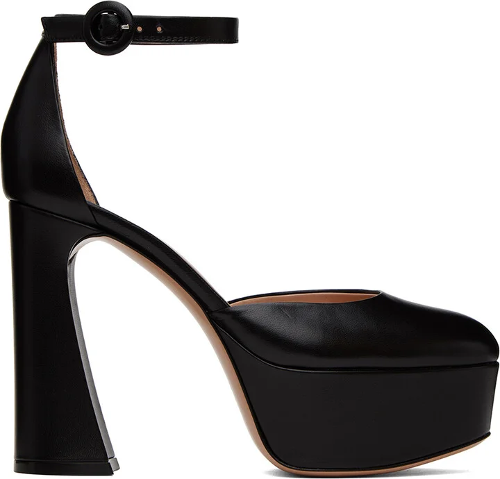 Gianvito Rossi Black Holly D'Orsay Heels