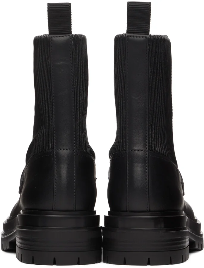 Gianvito Rossi Black Leather Berck Boots - Image 2