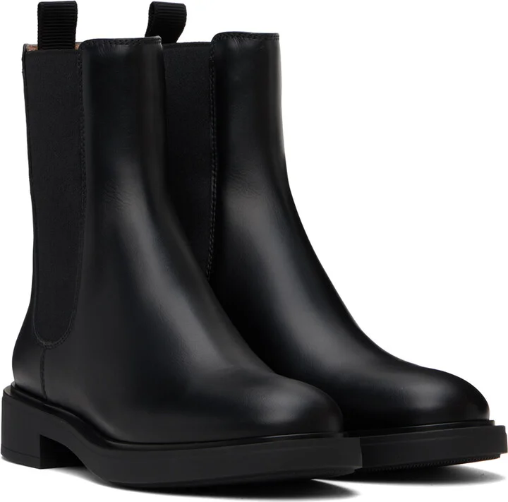Gianvito Rossi Black Leather Chelsea Boots - Image 4