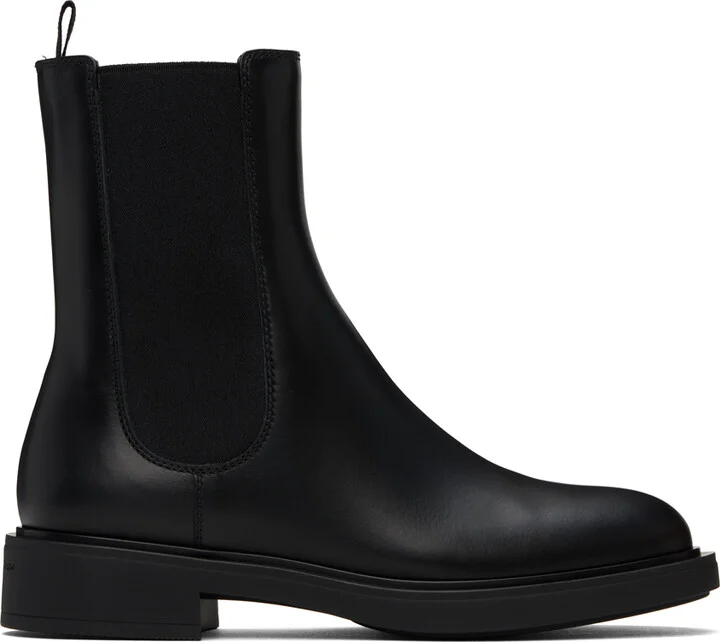 Gianvito Rossi Black Leather Chelsea Boots