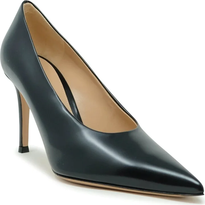 Gianvito Rossi Black Leather Pumps - Image 2