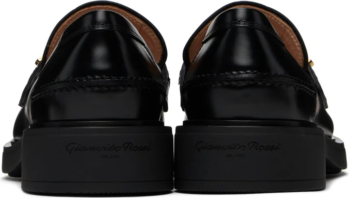 Gianvito Rossi Black Martine Laofers - Image 2