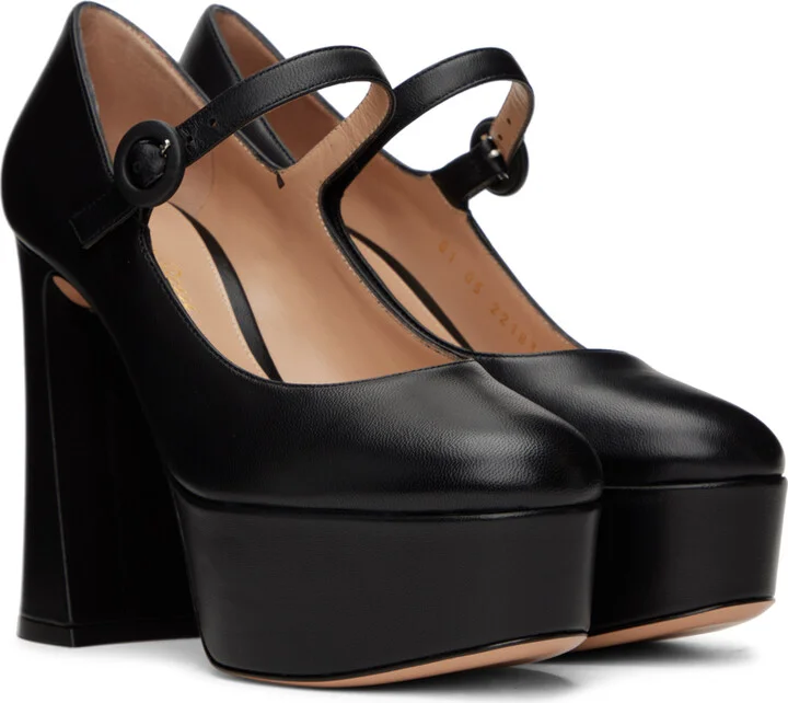 Gianvito Rossi Black Mary Jane Heels - Image 4