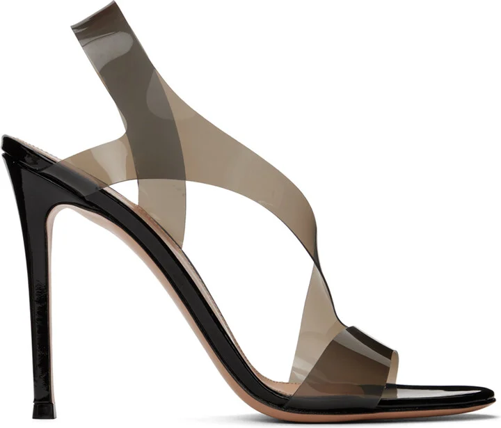 Gianvito Rossi Black Metropolis Heeled Sandals