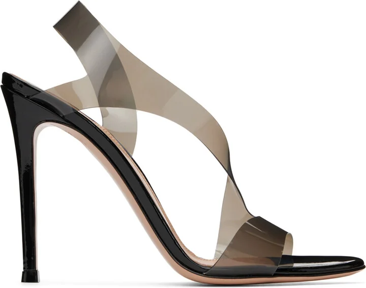 Gianvito Rossi Black Metropolis Heeled Sandals