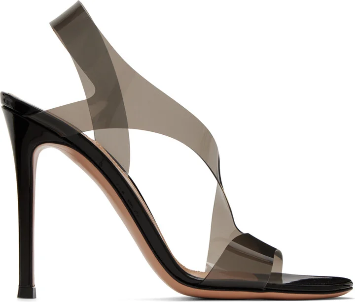 Gianvito Rossi Black Metropolis Heeled Sandals