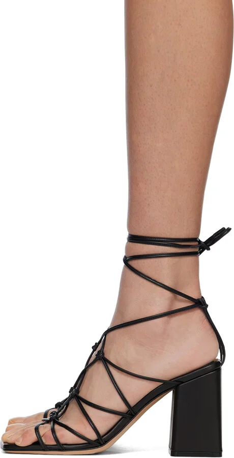 Gianvito Rossi Black Minas Heeled Sandals - Image 3