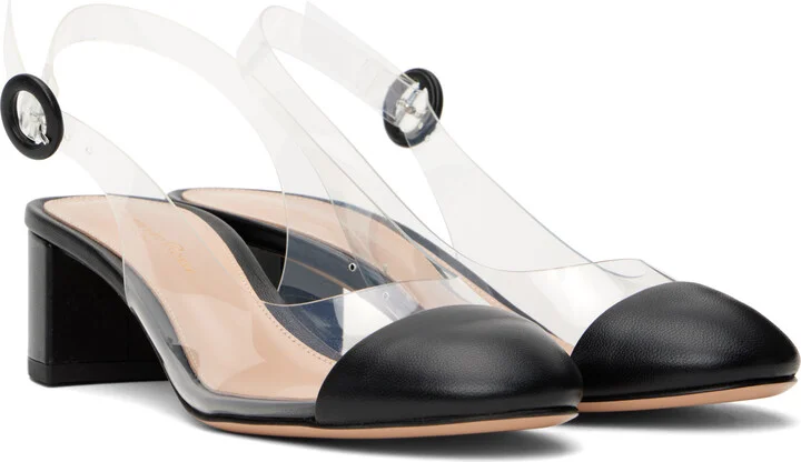 Gianvito Rossi Black Nappa Soft Glass Heels - Image 4