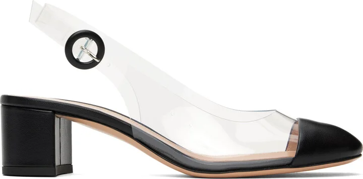 Gianvito Rossi Black Nappa Soft Glass Heels