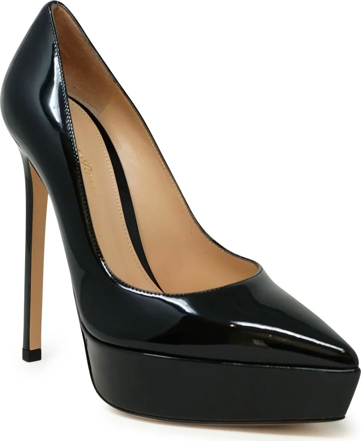 Gianvito Rossi Black Patent Leather Pumps - Image 2