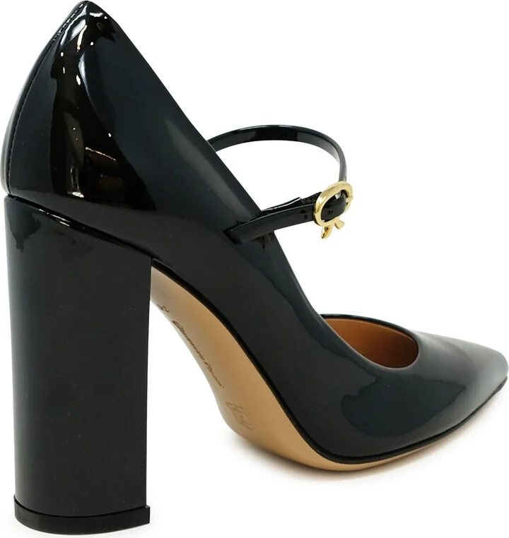 Gianvito Rossi Black Patent Ribbon Jane 100 Pumps - Image 3