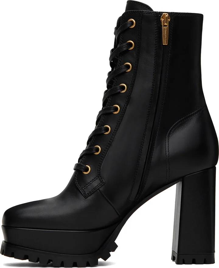 Gianvito Rossi Black Platform Boots - Image 3