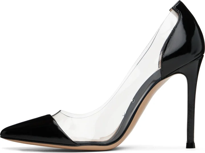 Gianvito Rossi Black Plexi 85 Heels - Image 3
