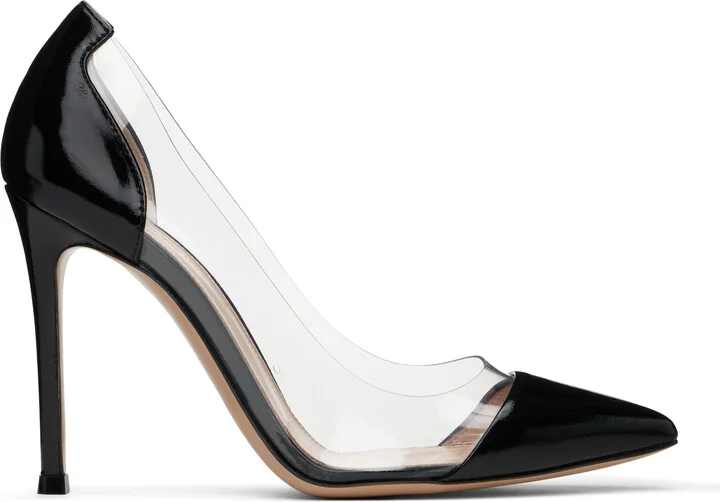 Gianvito Rossi Black Plexi 85 Heels