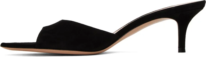 Gianvito Rossi Black Pointed Heeled Sandals - Image 3