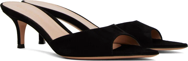 Gianvito Rossi Black Pointed Heeled Sandals - Image 4