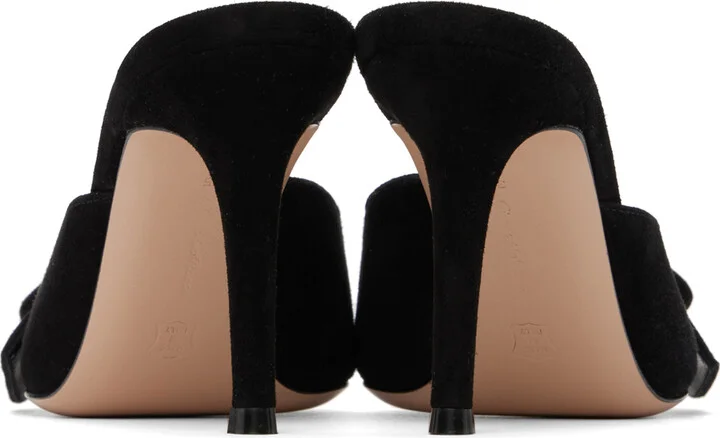 Gianvito Rossi Black Portofino 85 Mules - Image 2