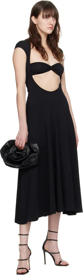 Gianvito Rossi Black Ribbon Uptown Heeled Sandals - Image 5