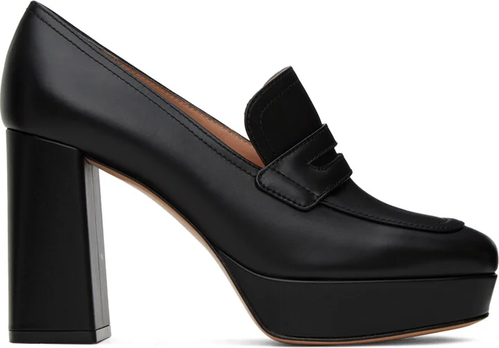 Gianvito Rossi Black Rouen Heels