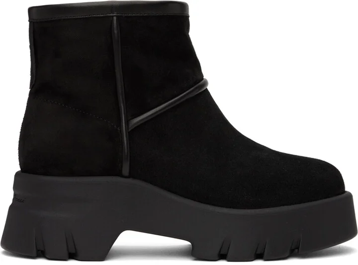 Gianvito Rossi Black Shearling Ankle Boots