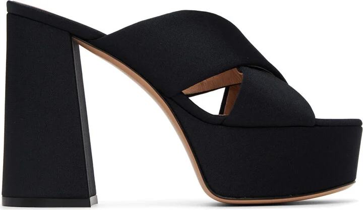 Gianvito Rossi Black Sheridan Platform Sandals