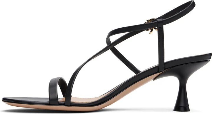 Gianvito Rossi Black Strappy 55 Heeled Sandals - Image 3