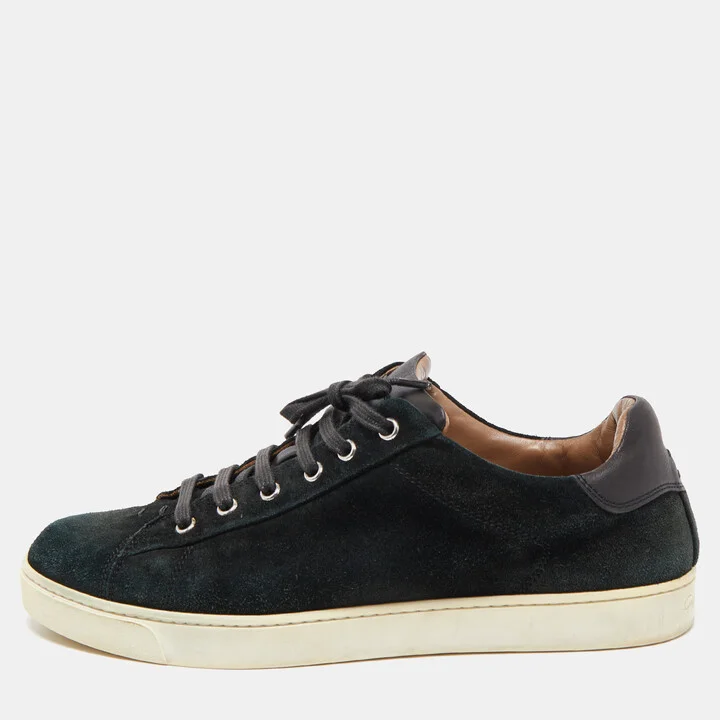 Gianvito Rossi Black Suede Low Top Sneakers Size 41