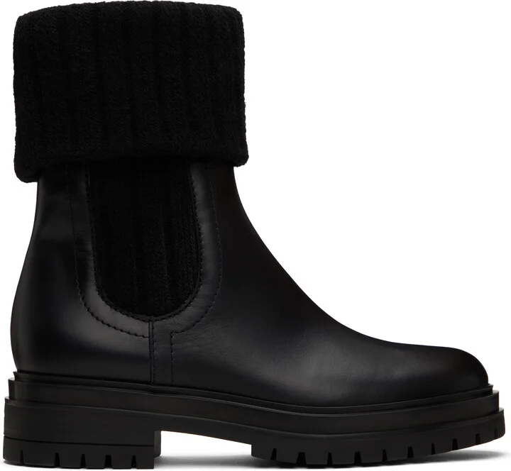 Gianvito Rossi Black Tenney Chelsea Boots