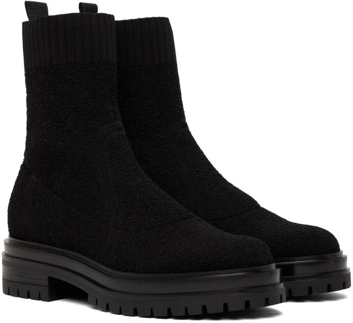 Gianvito Rossi Black Torrance Sock Boots - Image 4