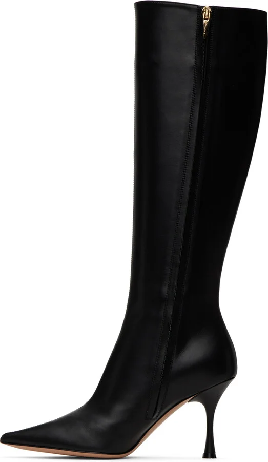 Gianvito Rossi Black Vitello 85 Tall Boots - Image 3