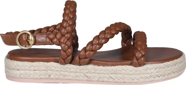 Gianvito Rossi Braided Buckled Sandals