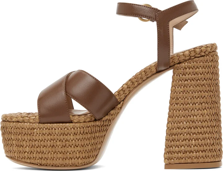 Gianvito Rossi Brown Bebe Heeled Sandals - Image 3