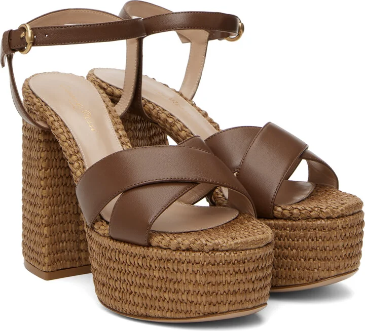 Gianvito Rossi Brown Bebe Heeled Sandals - Image 4