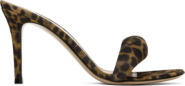 Gianvito Rossi Brown Bijoux 85 Mules