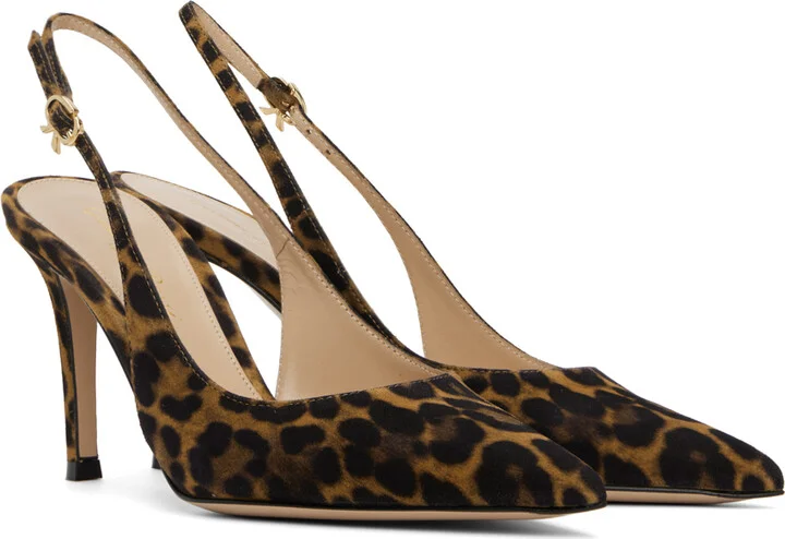 Gianvito Rossi Brown Camoscio Heels - Image 4