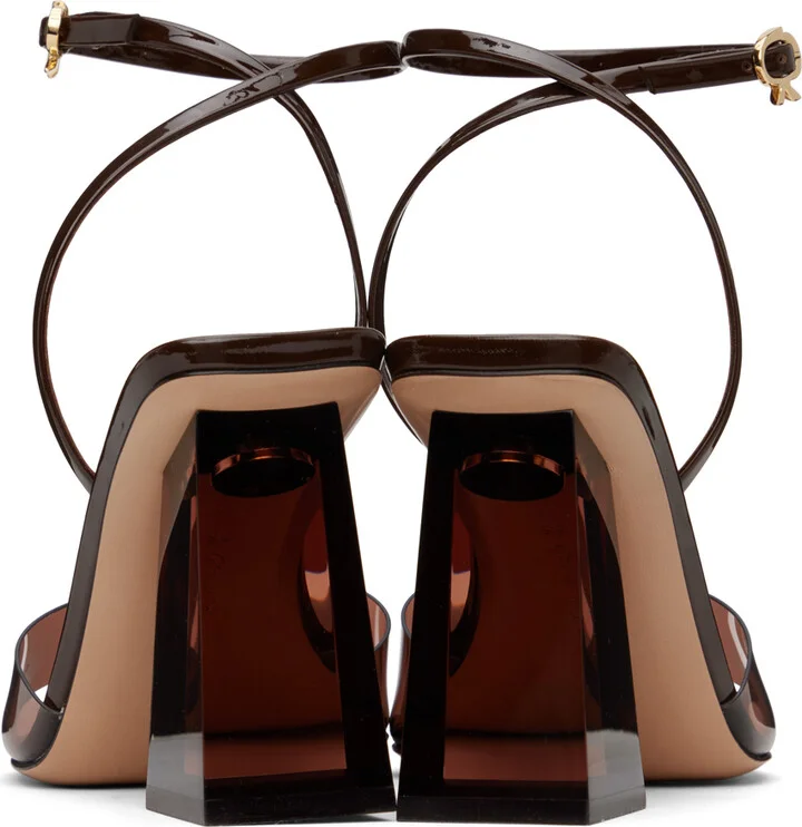 Gianvito Rossi Brown Cosmic 85 Heeled Sandals - Image 2