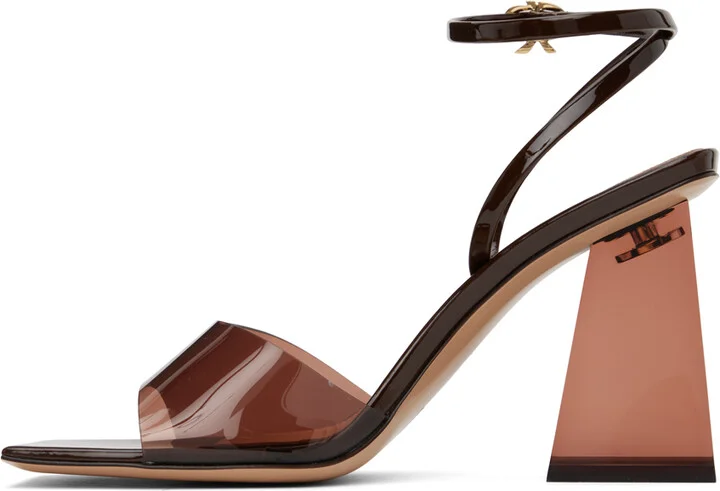 Gianvito Rossi Brown Cosmic 85 Heeled Sandals - Image 3